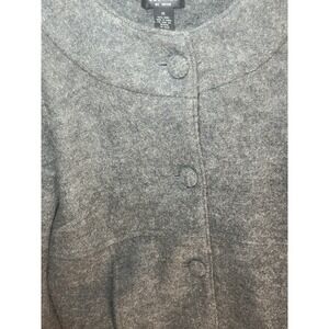 Women's Size Medium 100% Wool Blazer/ Jacket Dark Gray  By Clothes By Revue